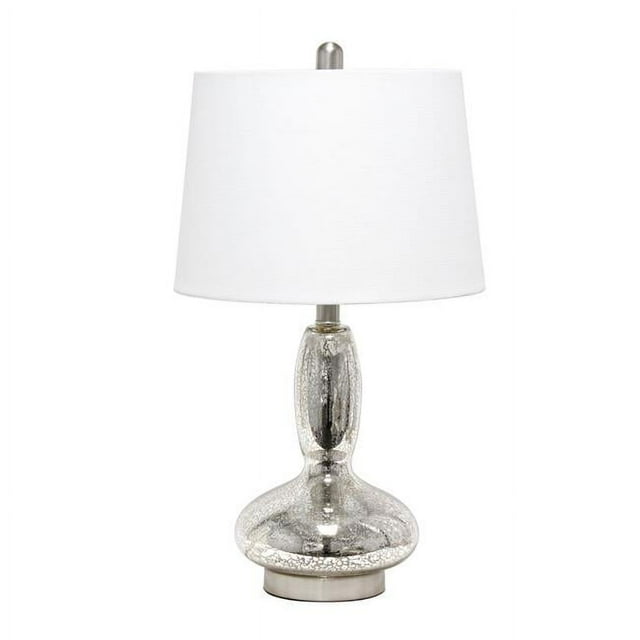 Elegant Designs Contemporary Curved Glass Table Lamp, Mercury