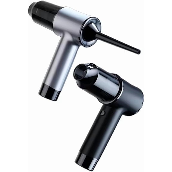 Nazarian 2-in-1 Mini Handheld Vacuum Cleaner with Air Blower Duster | USB Rechargeable Portable Car Vacuum for Home, Office, Keyboard & Interior Cleaning | Car Cleaning Tools & Compact De