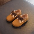 thumbnail image 2 of Wuffmeow Children's Soft Sole Leather Butterfly-knot Princess Shoes, 2 of 4