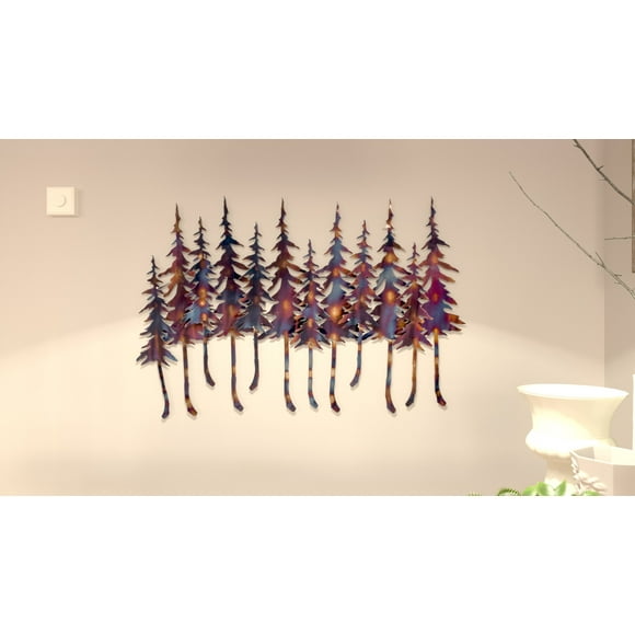 3D Forest Flamed Wall Art