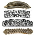 thumbnail image 1 of Paquete de 4 pasadores nórdicos Vintage para mujer pinza para el cabellero grande de Metal tallado Yinane pasadores de pelo de mujer retro, 1 of 8
