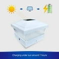 thumbnail image 3 of Solar LED White Outdoor Garden Deck Patio Fence Pathway Post Light for 5x5 Wood Posts Landscape Lamp (4-Pack)-White, 3 of 6