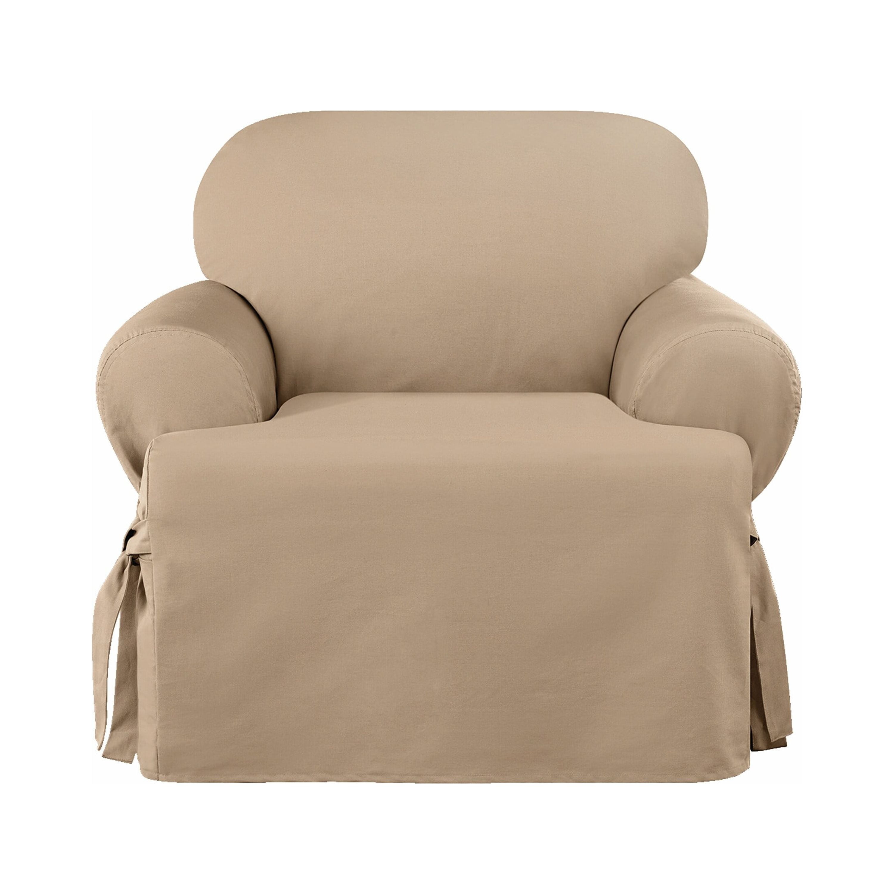 SureFit Heavy Weight Cotton Canvas 1 Piece T Cushion Chair