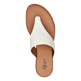 thumbnail image 3 of STYLE & COMPANY Womens White Knotted Detail 1/2" Platform Studded Cushioned Emmaa Round Toe Wedge Slip On Thong Sandals 8.5 M, 3 of 4