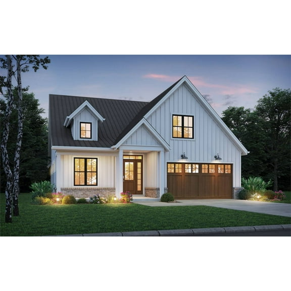 The House Designers: THD-9345 Builder-Ready Blueprints to Build a Small Farmhouse Ranch Plan with Split Bedrooms and Crawlspace Foundation (5 Printed Sets)