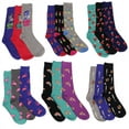 thumbnail image 3 of 6-12 Packs Marc Echo Men's Patterned Cotton Dress Casual Sock-Assorted Color (Style 3, 6 Pack), 3 of 3