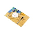 thumbnail image 3 of MKHERT Tropical Summer Beach with Flip Flops Starfish Placemats Table Mats for Dining Room Kitchen Table Decoration 12x18 inch,Set of 6, 3 of 4