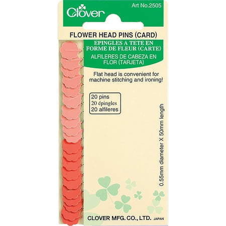 Crochet Flower Pins - Flower Head Pins (Card/20 ea.)