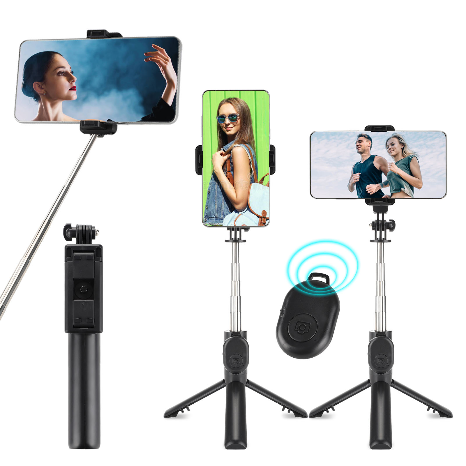 Selfie Stick Tripod Bluetooth Upgraded, 28.7inch Extendable Phone Tripod Selfie Stick with