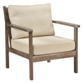 thumbnail image 1 of Costway Modern Accent Chair with Solid Rubber Wood Armrests Cotton Linen Fabric Covers, 1 of 1