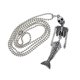 thumbnail image 3 of 2x Aleación de Halloween Esqueleto de Sirena Colgante Dijes Collar de Cadena con Cuentas Plata 2 piezas, 3 of 8