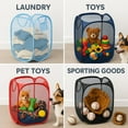 thumbnail image 4 of Dependable Industries 2 pc Multi Purpose Pop-Up Mesh Laundry Hamper Basket Fits Anywhere Toys Sporting Goods Storage Random Colors Shipped, 4 of 9