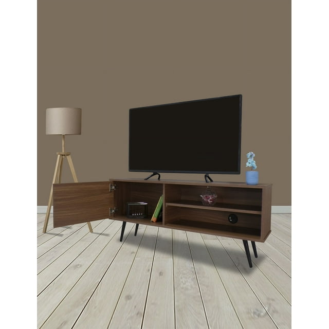 Mueble Mesa para TV con Puerta DECOMOBIL Moderno Nogal Neo