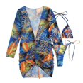 thumbnail image 2 of Trajes de Baño Mujer Traje de Baño de Talla Grande Para Mujer, Conjunto de Bikini Sexy de Tres Piezas Para Playa, Piscina, Deportes Acuáticos Tropicales de Verano, 2 of 3
