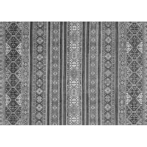 Ahgly Company Indoor Rectangle Oriental Gray Modern Area Rugs, 2' x 4'