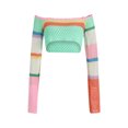 thumbnail image 1 of Kmbangi Women Crop Tops, Splicing Crochet Square Neck Knitted Camisole, 1 of 8