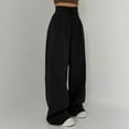 thumbnail image 4 of Ashirexll Wide Leg Pants High Waisted Pants for Women Casual Wide Leg Hanging Versatile Solid Color Fashion Trousers Comfortable, 4 of 7
