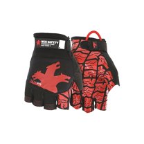 PD1901 Mechanics Gloves, Synthetic Leather Palm, Spandex Back, M, Black