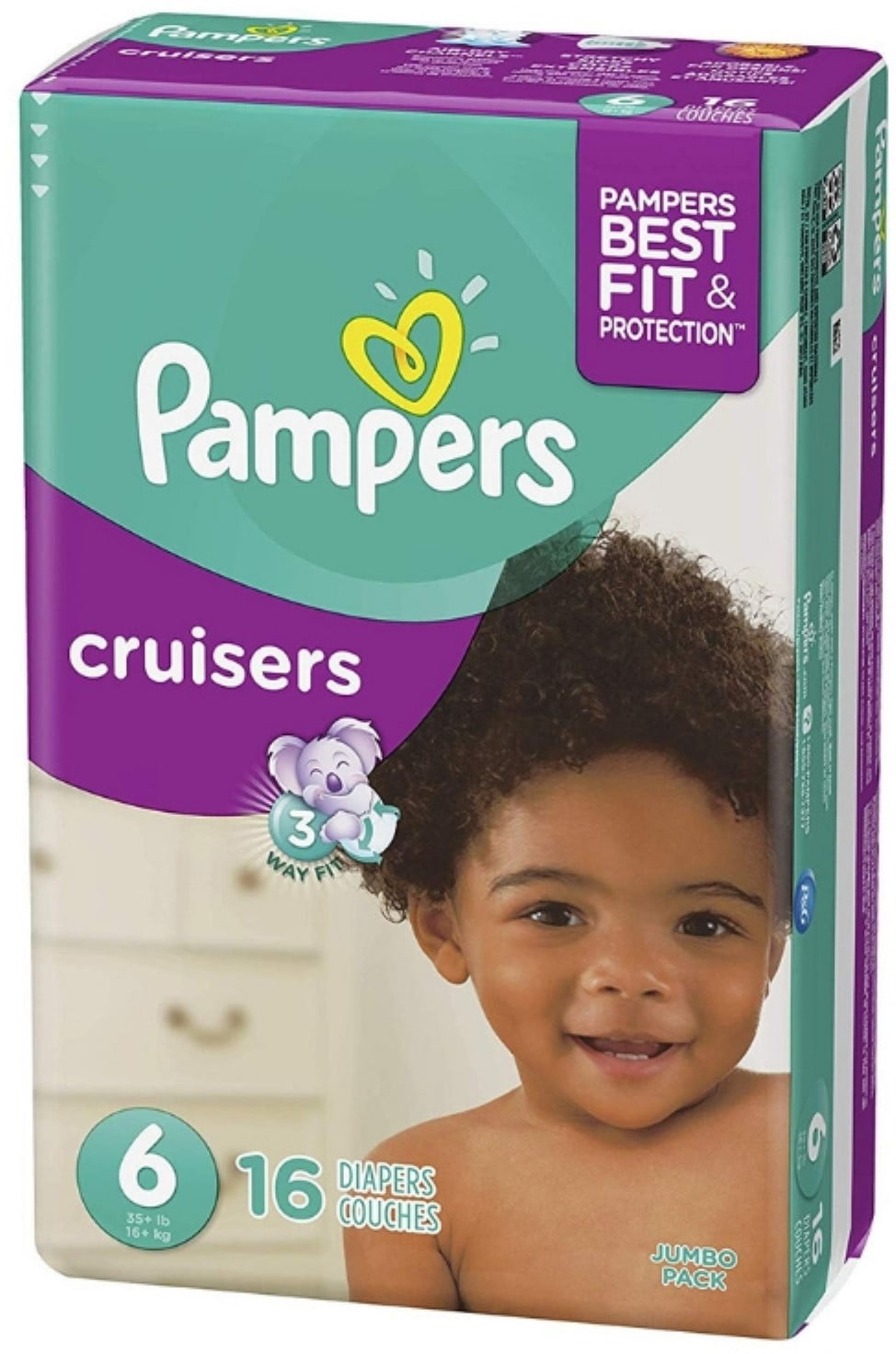 Pampers Cruisers Diapers Size 6 16 ea (Pack of 2)
