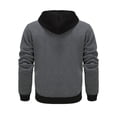 thumbnail image 4 of Men's Color Block Hoodie Pullover Winter Warm Comfortable Thread Drawstring Casual Sweatshirt for Autumn Outdoor, 4 of 8