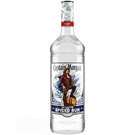 Captain Morgan Silver Spiced Rum, 1 L (70 Proof)
