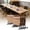 47.2in White Walnut, variant on Conference Room Table with Wheels Mobile Folding Training Table Modular Meeting Table for Office (4,Walnut,61in)