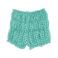 thumbnail image 6 of Jalioing Women's Bloomer Shorts Ruched Elastic Waist Fashion Mini Shorts Summer Lounge Comfy Plaid Pajama Shorts, 6 of 7