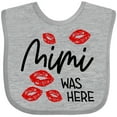 thumbnail image 3 of Inktastic Mimi Was Here Red Kisses Boys or Girls Baby Bib, 3 of 4