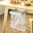 thumbnail image 5 of Retractable Garbage Bag Holder, Foldable Kitchen Trash Bag Dispenser Rack with -free Adhesive, Plastic Green or White, Space-saving for Sink Cabinet Under Sink Organization,Vsgery, 5 of 6