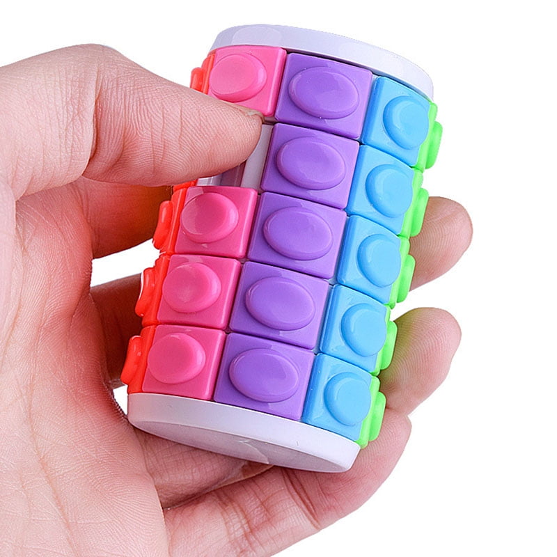 Cylinder Puzzle Tower Rotate And Slide Educational Toy 