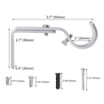 thumbnail image 2 of Adjustable Curtain Rod Bracket, Heavy Duty Curtain Rod Holders 4 Pack Curtain Rods Hooks Hangers for Wall Curtain Brackets Extender Fit for 1 Inch Drape Rods, 2 of 6