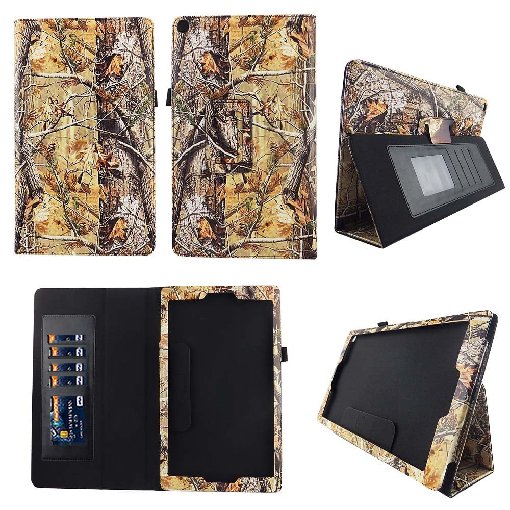 Camo Folio Case for Fire HD 10 Slim Fit Leather Standing