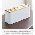 thumbnail image 3 of Yamazaki Home Stacking Accessories or Watches Case - Two Styles, White, Plastic + Wood, Accessories, Sliding Divider, No Assembly, 3 of 7