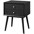 thumbnail image 1 of Nightstand Side End Table, Wood, Black, Modern Contemporary Urban Design, Bedroom Master Guest Suite Living Room, 1 of 5