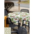 thumbnail image 5 of Outdoor Tablecloths with Umbrella Hole & Zipper, Summer 60x60 Inch Square Tablecloths, Botanical Tropical Plants Camels Palm Tree Animals Waterproof Table Cloth, Patio/Pool/Picnic Table Covers, 5 of 8