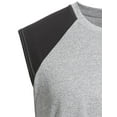 thumbnail image 2 of Expert Brand USA-Made Men's Natural-Feel Colorblock Training Tank, Gray Heather/Black, Small, 2 of 4