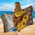 thumbnail image 6 of XYZCANDO Highland Cow Sunflowers Seat Towels Mat Washable for Travel Swimming Outdoor, Lightweight Sweatproof Automotive Seat Towel Protector Non-Slip, 6 of 11