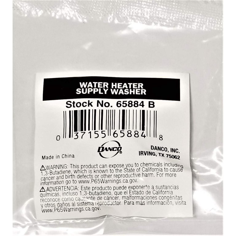 Danco 65884B Water Heater Supply Line Washer, Black, 1-Pack - Walmart.com