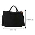 thumbnail image 2 of Bolso de mano unisex de lona para barco bolso de compras grande bolso cruzado sólido negro, 2 of 9