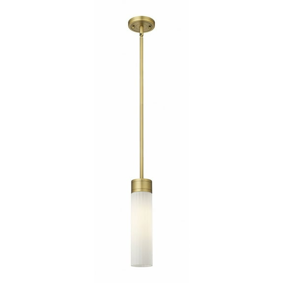 Innovations Lighting Empire - 1 Light 11" Stem Hung Pendant Brushed Brass/Matte White