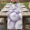 thumbnail image 6 of Table Runners 90 Inches Long Dress Scarves, Coastal Shell Purple Farmhouse Coffee/Dining/Kitchen Table Decor Table Runner for Living Room, Summer Ocean Shell Beach 13x90 Inch, 6 of 9