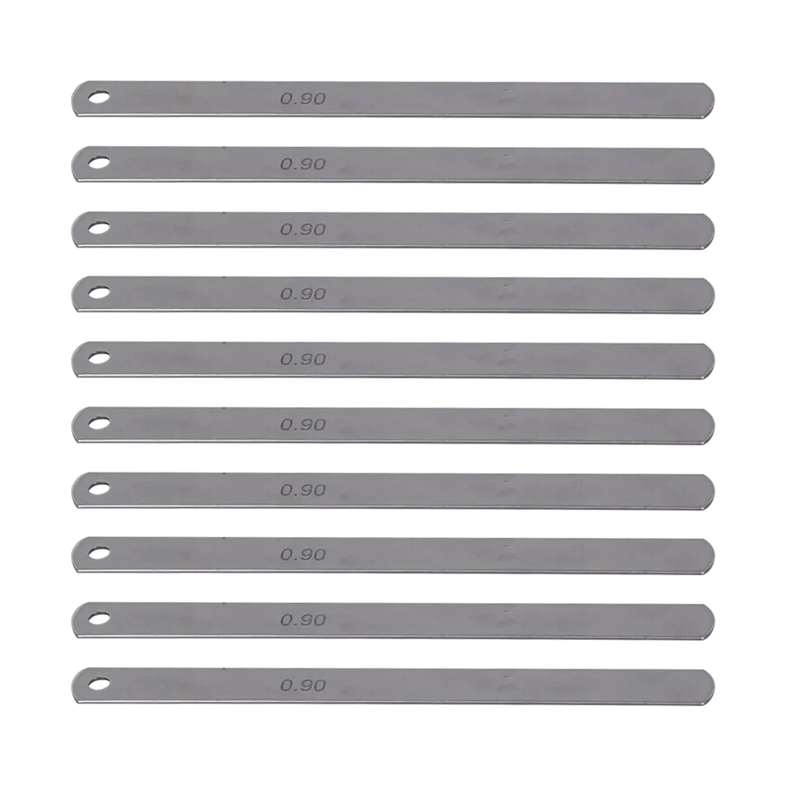 10 Blades Metric Steel Feeler Gauge 0.9mm Thickness Filler Gauge Offset Valves For Measuring Valve Clearances Guitar Setup ,Easy Identification
