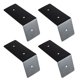 thumbnail image 5 of 4 soportes para estantes de hierro para el hogar, soportes en ángulo recto en forma de L con tornillos (negro), 5 of 5