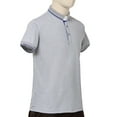 thumbnail image 3 of BLESSUME Men's Short Sleeves Tab Collar Clergy Shirt Pole Shirt - 10 colour, 3 of 7