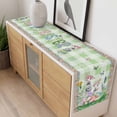 thumbnail image 4 of Easter Table Runner - 36 Inch Long, Kitchen Dining Table Runner Dresser Scarves, Spring Rabbit Botanical Flowers Eggs Plaid Farmhouse Decor for Coffee Tables Wedding Party Banquet, 4 of 8