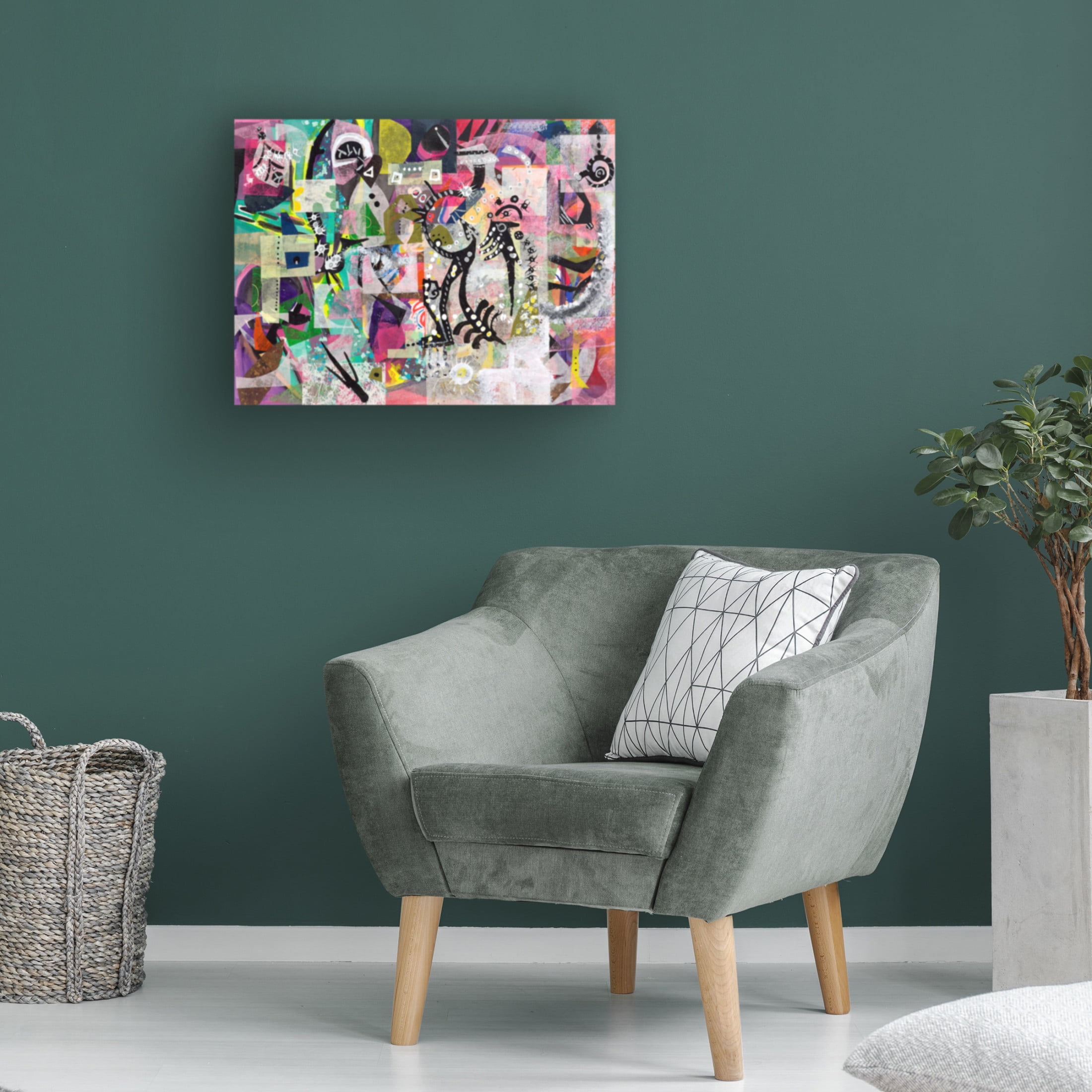 Canvas Wall Art - Ellen Kossoff 'Dragons And Spiders 2' Wall Art for Living Room, Bedroom, or Office Décor by Trademark Fine Art - 47 x 35 Inches