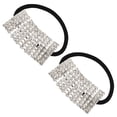 thumbnail image 4 of 2Pcs Rhinstone Cheveux Anneaux Élégants Cheveux Cercle Femmes Bande de Cheveux Filles Polytail Titulaire Accessoires de Cheveux, 4 of 7
