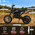 thumbnail image 3 of Ktoebyco 49cc Kids Mini Dirt Bike, 2-Stroke Gas-Powered Motorcycle, 1.5L Fuel Capacity, Black, 3 of 9