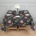 thumbnail image 3 of Pioneer Flower Floral Print Pattern Square Tablecloth, Waterproof Wipeable Spillproof Washable Table Cover for Home Kitchen Party Decor, 42"x42", 3 of 6