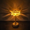 thumbnail image 4 of LED Night Light Acrylic Gift Ambient Light, Table Lamp Bedroom Bedside Decor Light, Warm Yellow Flower Shaped Desk Lamp Mini Portable Nightstand Lamp, 4 of 8